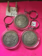 Set 3 Lot Coin Keychains 1878-1892-1893 Copies Junk Drawer Combines Shipping picture