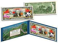 PEOPLE'S REPUBLIC OF CHINA Colorized $2 Bill U.S. Legal Tender Panda Great Wall picture