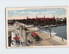 Postcard Bird's Eye View Of New Lafayette Street Bridge Over Hillsboro River, FL picture