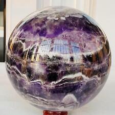 3760g Natural Dream Amethyst Quartz Crystal Sphere Ball Healing picture