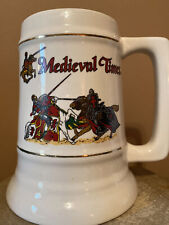 Medieval Times Restaurant Mug Stein Beer Souvenir Cup Battle Knights Horses picture
