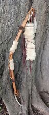 **AWESOME VINTAGE NATIVE AMERICAN BOW AND ARROWS + QUIVER HANDMADE 1970s   ** picture