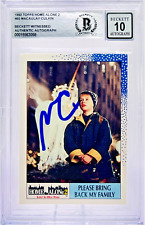 1992 Topps Home Alone 2 Macaulay Culkin Signed #60 Beckett Witness Auto Grade 10 picture