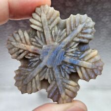 38g Belomorite Moonstone  Russia Polished Minerals Snowflake Blue Flash Me picture
