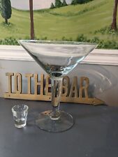Giant Crystal Martini Glass 42 oz. Vintage Gorgeous picture