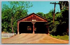 Pulp Mill Bridge Middlebury Vermont Country Road Forest VNG Historic Postcard picture