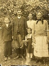 1942 Ukrainian Big Family Village Children Guy Woman VTG ORG PHOTO Snapshot picture