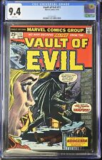 Vault of Evil #11 CGC NM 9.4 White Pages Marvel 1974 picture