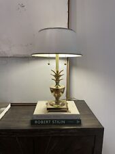 Vintage Solid Brass Pineapple Table Lamp Bouillotte Hollywood Regency 20