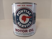 Vintage Pontiac Motor Oil Can 1 qt - ( Collectible ) picture