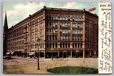 Yates Hotel Syracuse New York Street View Cancel 1906 Antique WOB PM Postcard picture