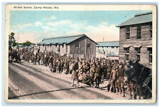 c1920's Army Street Scene Camp Meade Maryland MD Antique Unposted WW1 Postcard picture