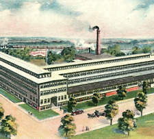 c.1910 Emerson Shoe Office Factory Advertising Postcard Rockland MA Aerial View picture