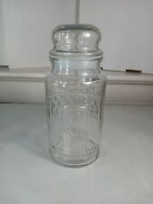 Vintage 1981 75th Anniversary Planters Mr. Peanut Glass Jar W/Lid Canister picture