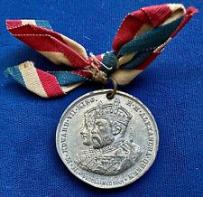 Great Britain 1902 white metal 32 mm Edward VII and Alexandra Coronation medal picture