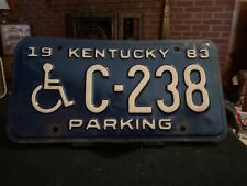 Kentucky License Plate Handicapped Wheelchair Parking 1983 C 238 picture