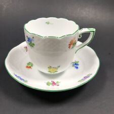 Herend Lindsay Demitasse Cup & Saucer Flowers Green Nice picture