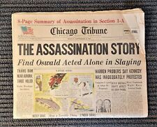John F. Kennedy JFK Assassination Warren Commission Chicago Tribune Newspaper picture