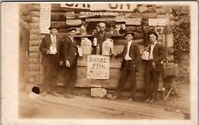 Postcard RPPC Men Drinking Saloon Bartender Happy Hollow Moonshine1910-1930 JC14 picture