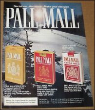 1978 Pall Mall Cigarettes Print Ad Advertisement Page Vintage Red Gold Xtra Mild picture