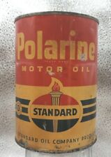 Vintage Polarine Standard Oil Tin Can Empty 1 US Quart picture