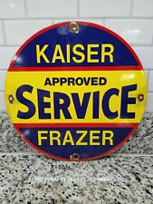 VINTAGE KAISER FRAZER PORCELAIN SIGN CAR DEALERSHIP AUTOMOBILE SALES SERVICE 12