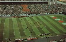 Football at Memorial Stadium Champaign-Urbana Illinois IL Chrome 1973 Postcard picture