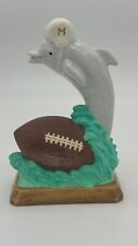 Vintage 1984 Miami Dolphins Mascot Rugby Ball Ceramic Statue Figure, Home Decor picture