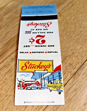 Vintage Matchbook Cover STUCKEY'S w/ 2 cents GAS DISCOUNT, Eastman Georgia #1 picture