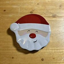 SANTA CLAUS CHRISTMAS METAL GIFT CARD HOLDER picture