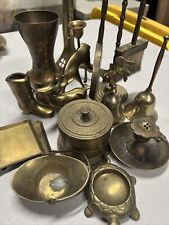 Vintage Mixed Lot Of Assorted Brass  13Pc. picture