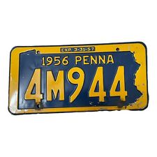 1956 Pennsylvania License Plate Tag 4M944 Man Cave Garage Classic Car Decor picture