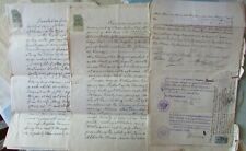 1912 Russian Poland US Canada emigration translation document set w/ stamps    picture