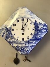Delft Clock, Enamel Face in perfect condition, Hamburg American picture