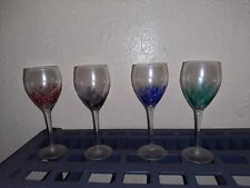 multi colored wine glasses vintage picture