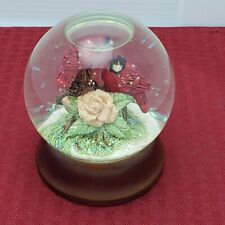 Vintage Red Birds With Pink Rose and Tree Snow Globe picture