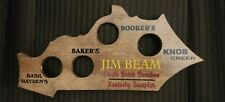 Rare 1960's Jim Beam bourbon sampler wood tray Era Bakers Bookers Knob Creek picture