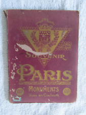 PARIS MONUMENTS - Early Souvenir Booklet - Color Plates - 1900 picture