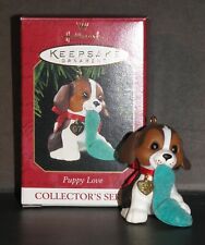 1997 Puppy Love Hallmark Ornament #7 in series, Beagle with Slipper in its mouth picture