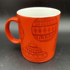 2015 Starbucks Red Orange Ornament Holiday Christmas 12 oz. Coffee Cup Mug  picture