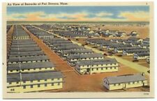 Air View Of Barracks At Fort Devens MA Postcard picture