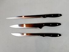 3 Pcs Zylco Handcrafted Knife Set 96-K Wood Handles 13