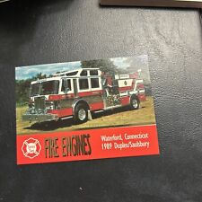 Jb98 Fama Fire Engines 1993 #110 Waterford Connecticut 1989 Duplex Saulsbury picture