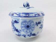 Antique Meissen Blue Onion Lidded Porcelain Sugar Bowl 4