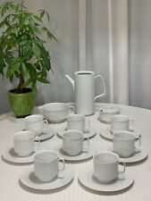 Rosenthal Studio Linie Germany White Teapot Creamer & Sugar Bowl Cup Saucer Set picture