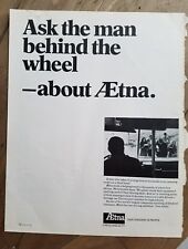 1969 Aetna casualty Surety Insurance ask man behind the wheel ad picture