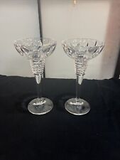 Pair Marquis by Waterford Candlestick Holders Lead Crystal. EXCELLENT CONDITION picture