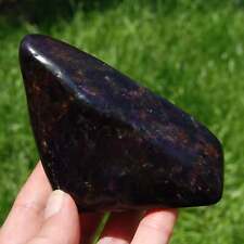 DISCOUNTED 4.6in XL Polished Purpurite Crystal Palm Stone, Polished Heterosite, picture