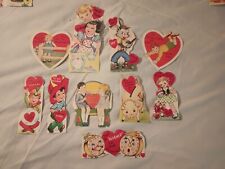 Vintage Die Cut used Valentine Day Cards 50s 60s picture