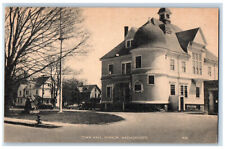 c1940's Town Hall Sharon Massachusetts MA Unposted Vintage Photolux Postcard picture